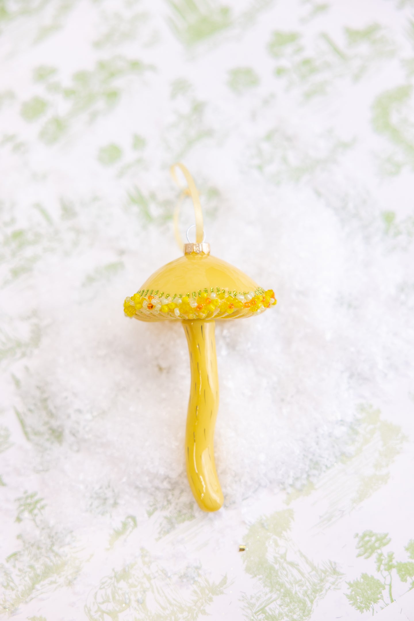 Frosted Mushroom Ornament